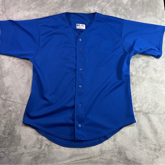 Universal Athletics Shirts Universal Athletics Blue Blank Baseball